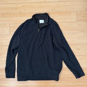 Billy Reid Men's Black Zip-Up Sweater